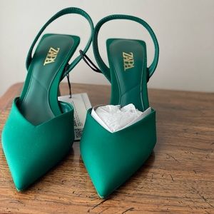 Brand New Green Zara Heels